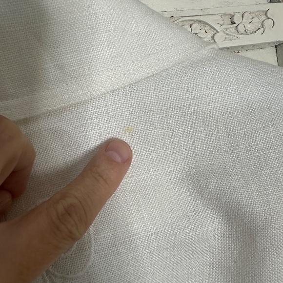 NWT Kasper 2-Piece 100% Linen Cream Ivory Embroidered Cut Out Suit Blazer Set - Picture 12 of 13